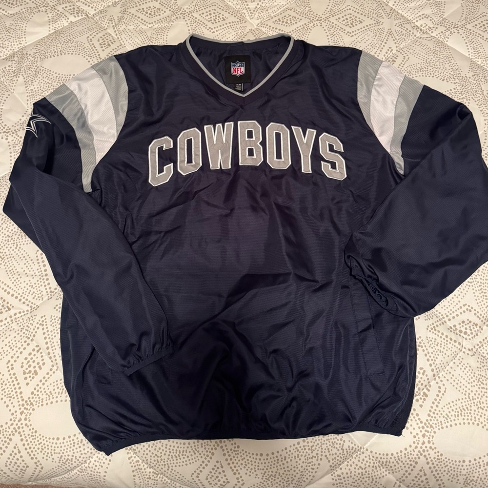 Cowboys Navy Pullover Windbreaker